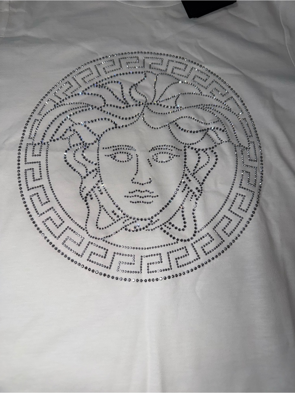 NWT Versace White Crystal Medusa Logo T-Shirt Sz 38 - Picture 2 of 6